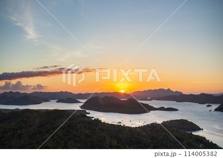 Coron town aerial panoramic view, Busuanga Coron town aerial panoramic view, Busuanga 114005382