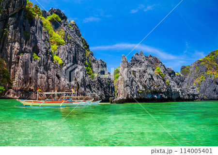 Bangka boat in El Nido, Philippines Bangka boat in El Nido, Philippines 114005401