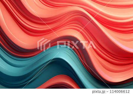 Wave lines of various colors background by...のイラスト素材 [114006612] - PIXTA