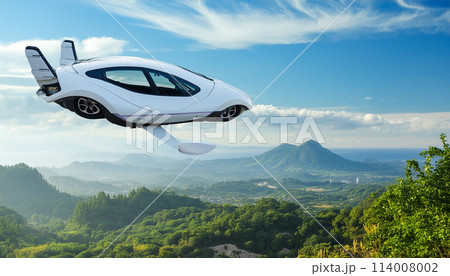空飛ぶ車のイメージ 空飛ぶ車のイメージ 114008002