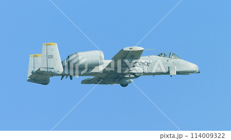 アメリカ空軍A-10AサンダーボルトⅡ水平飛行 アメリカ空軍A-10AサンダーボルトⅡ水平飛行 114009322
