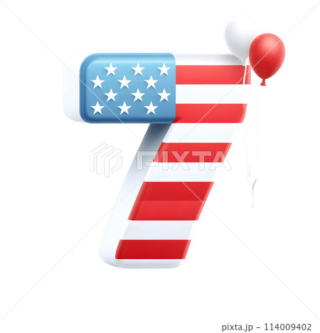 3d number seven 114009402