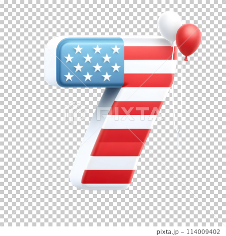 3d number seven 114009402