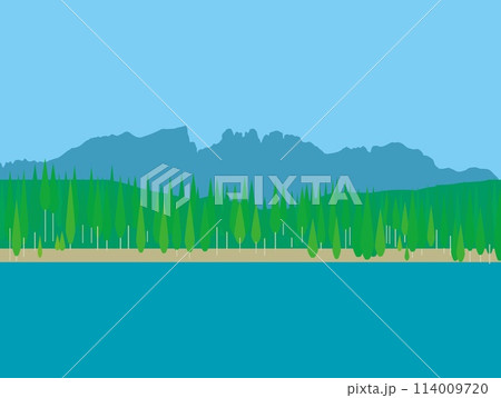カレッツァ湖 lago di carezza ドロミーティ dolomiti イタリア  カレッツァ湖 lago di carezza ドロミーティ dolomiti イタリア  114009720