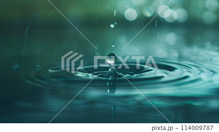 雨の波紋と水たまり 雨の波紋と水たまり 114009787