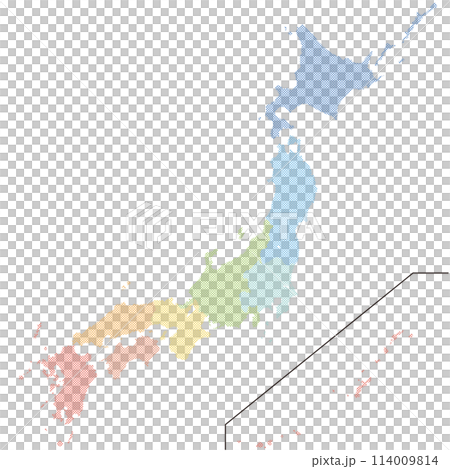 日本地図（ドット） 114009814