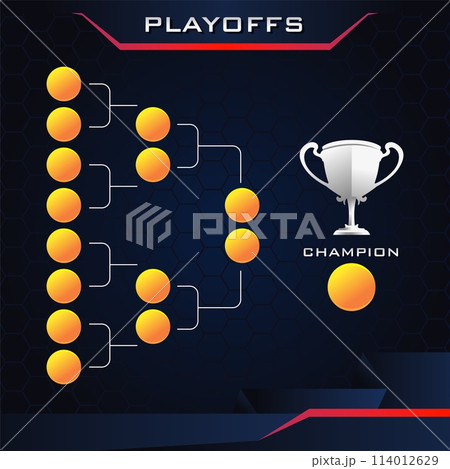 Modern sport game layout tournament championship square size contest stage bracket board vector with gold champion trophy prize icon illustration background Modern sport game layout tournament championship square size contest stage bracket board vector with gold champion trophy prize icon illustration background 114012629
