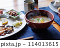 美味しい伝統的な和風朝食 114013615