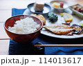 美味しい伝統的な和風朝食 114013617