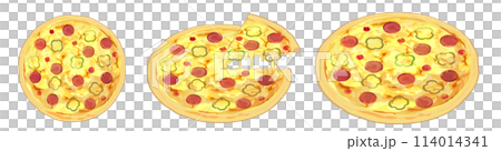 ピザのセットイラスト 114014341