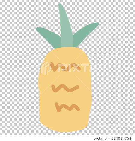 A simple illustration of a cute pineapple 114014751