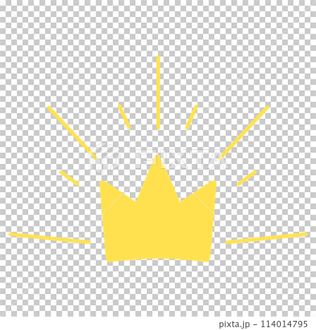 ランキング素材などに使えるかわいい王冠とキラキラのイラスト 114014795