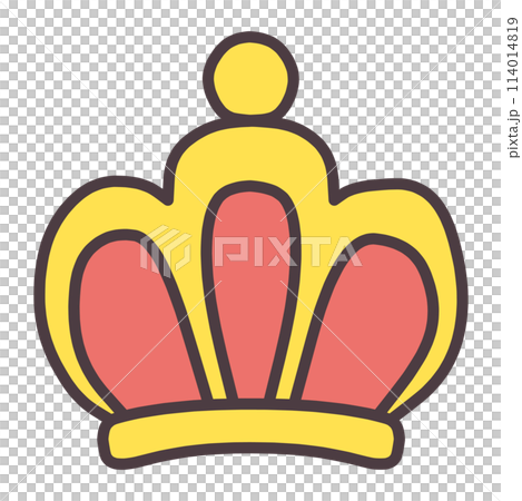 可愛的皇冠插圖,可用作排名材料等。 可愛的皇冠插圖,可用作排名材料等。 114014819