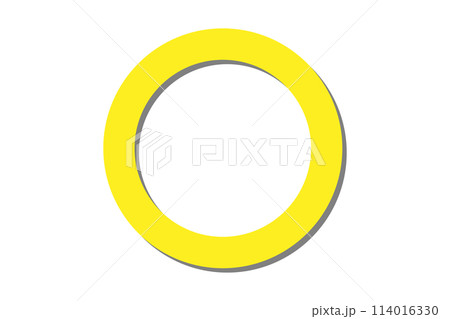 シンプルな丸　黄 114016330