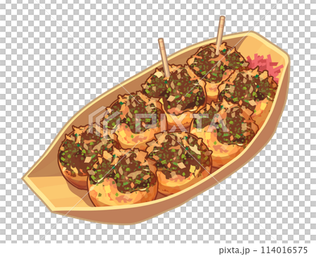 Illustration of takoyaki 114016575