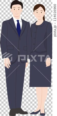 小学校受験をする夫婦 114016960