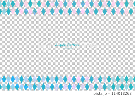 可愛的菱形圖案框架頂部和底部 114018268