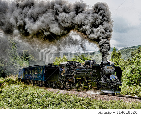 釜石線の蒸気機関車 114018520