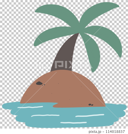 beach with coconut palm tree 114018837