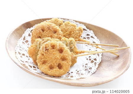 蓮根の串揚げ 蓮根の串揚げ 114020005