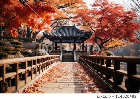 South Korea in autumn. Generative AI 114020492