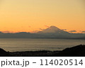 湘南から見た夕焼けの情景　富士山 114020514