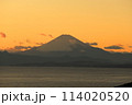 湘南から見た夕焼けの情景　富士山 114020520