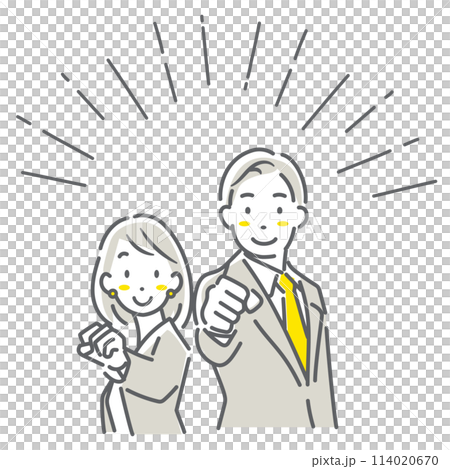 A simple and stylish line drawing of a hard working business person 114020670