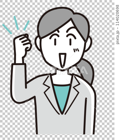 做拳頭泵的女商人 114020698