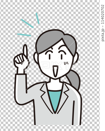 微笑著提出建議的女商人 114020702