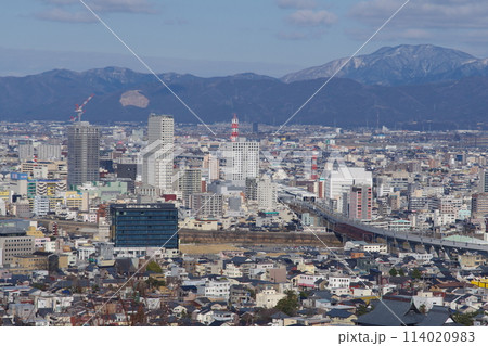 福井市中心部 八幡山展望台からの眺め 福井市中心部 八幡山展望台からの眺め 114020983
