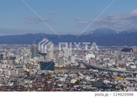 福井市中心部　八幡山展望台からの眺め 114020986