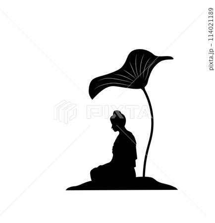 Buddha under leaf 114021189