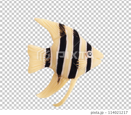 熱帶魚（神仙魚）的黏土 3D 插圖 114021217