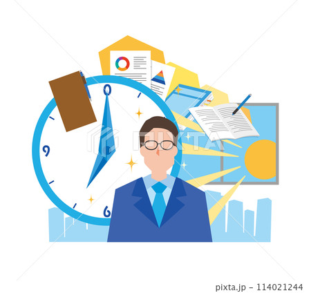 朝活する男性 114021244