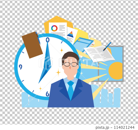 朝活する男性 114021244