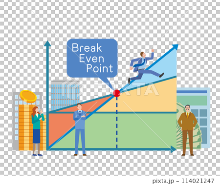 Break-even point illustration 114021247