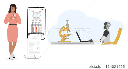 Girl Medical Test Robot Medicine Automated Robotic Girl Medical Test Robot Medicine Automated Robotic 114021426