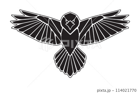 A flying Bird of Prey in illustrator A flying Bird of Prey in illustrator 114021770