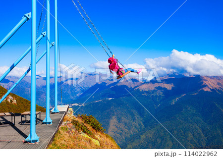 Swings above clouds, Rosa Peak, Sochi Swings above clouds, Rosa Peak, Sochi 114022962