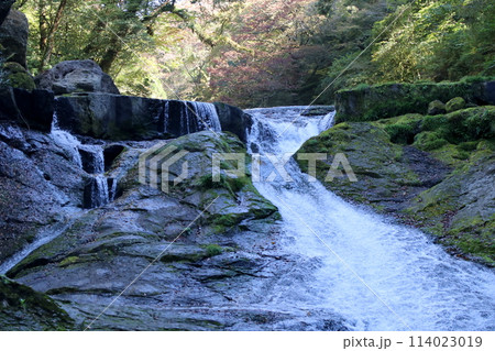 秋の菊池渓谷 四十三万滝 秋の菊池渓谷 四十三万滝 114023019