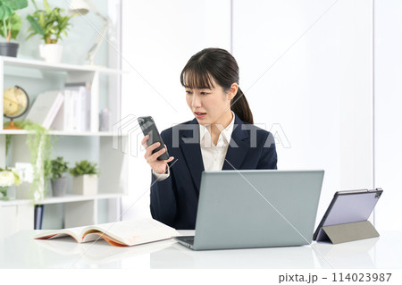 忙しくやることが多いビジネスウーマン 114023987