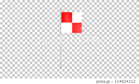 紅白旗 海嘯旗 疏散信號旗 U旗 國際號誌旗 透明合成材質 Alpha通道 114024312