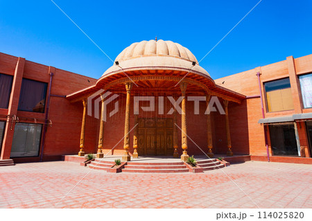Ancient rotunda with carving in Urgench 114025820