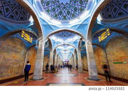 Alisher Navoiy metro station interior, Tashkent 114025881