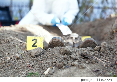 Exhumation or crime scene investigation Exhumation or crime scene investigation 114027241