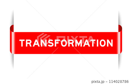 Red color inserted label banner with word...のイラスト素材 [114028786] - PIXTA
