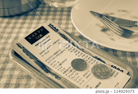 飲食店での会計 レストラン お勘定 支払い 飲食店 家計 外食 レシート 食事 飲食店での会計 レストラン お勘定 支払い 飲食店 家計 外食 レシート 食事 114029373