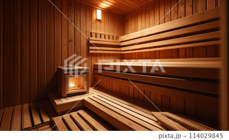 誰もいないサウナ室 114029845