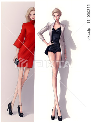 fashion female illustration 114030256